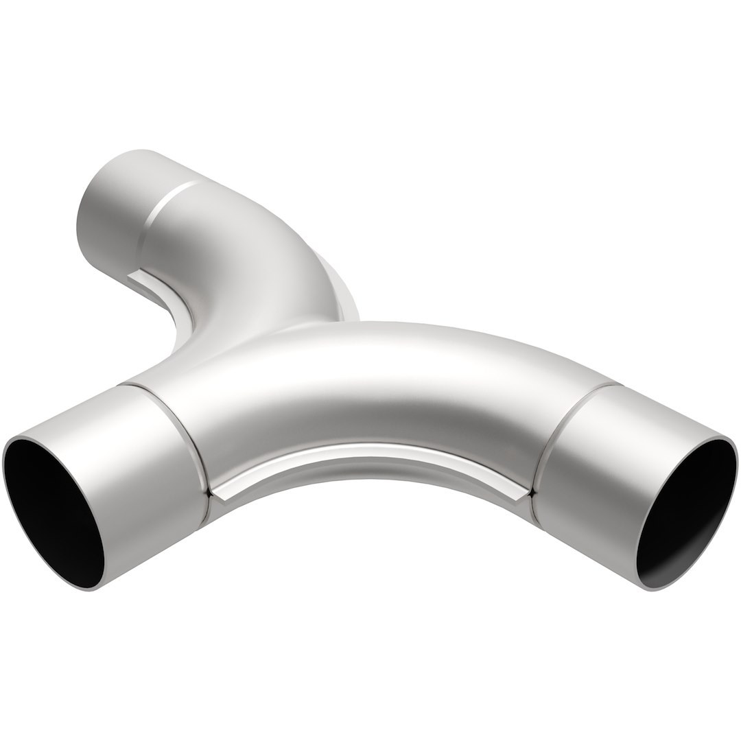 MagnaFlow Exhaust Crossover Pipe, Y-Pipe, Stainless Steel, 2-1/2 Inch Diameter Inlet, 2-1/2 Inch Outlet Diameter, Without Converters – 10734
