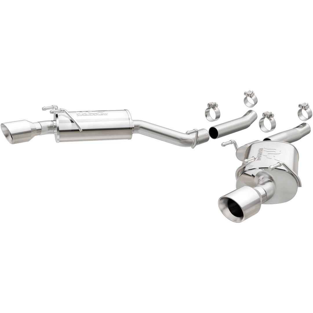 MagnaFlow Exhaust System Kit, Performance Axle Back System, Stainless Steel, With Mufflers, 2-1/2 Inch Pipe Diameter – 15354