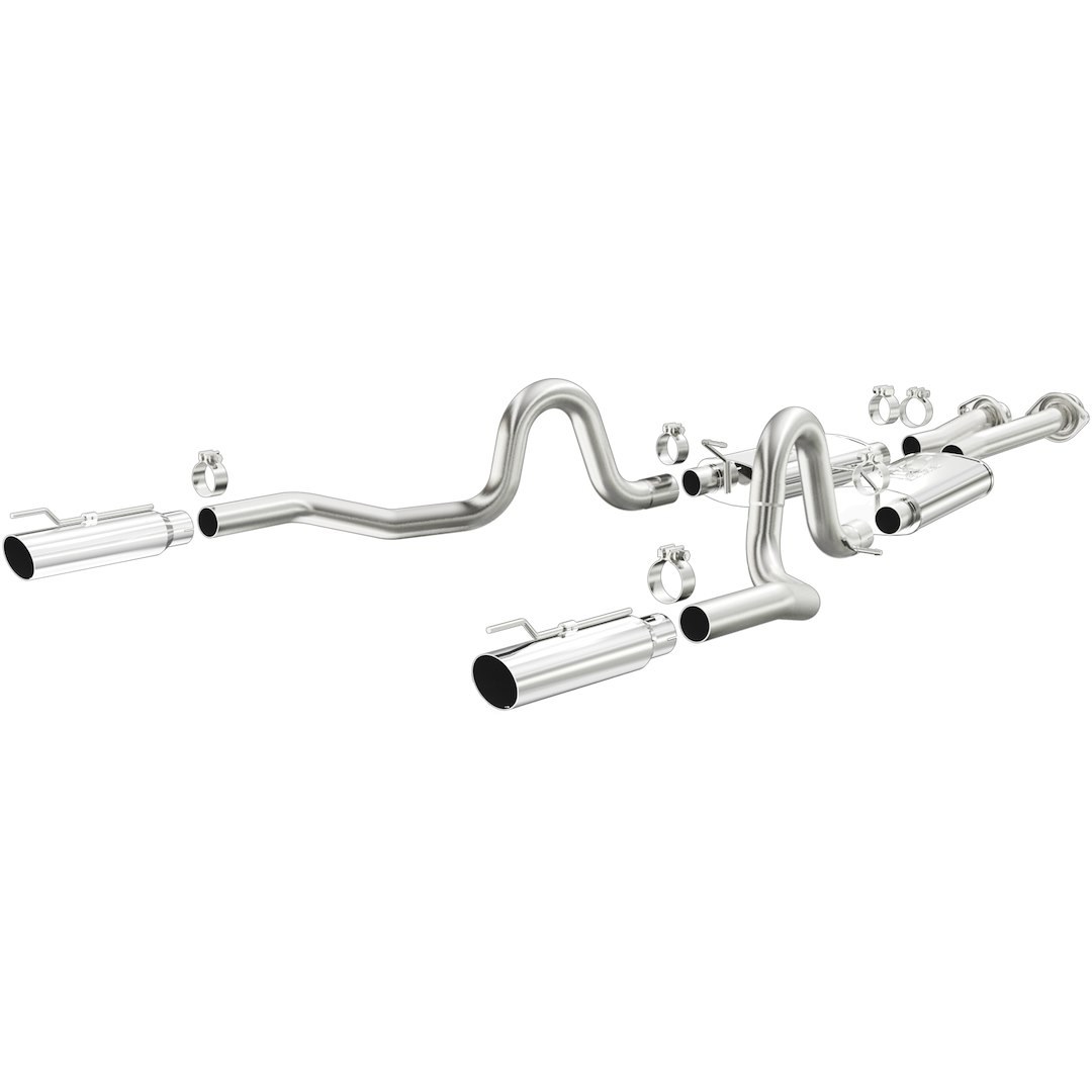 MagnaFlow Exhaust System Kit, Street Cat-Back System, Stainless Steel, With Mufflers, 2-1/2 Inch Pipe Diameter, Dual Exhaust with Dual Exit – 15671