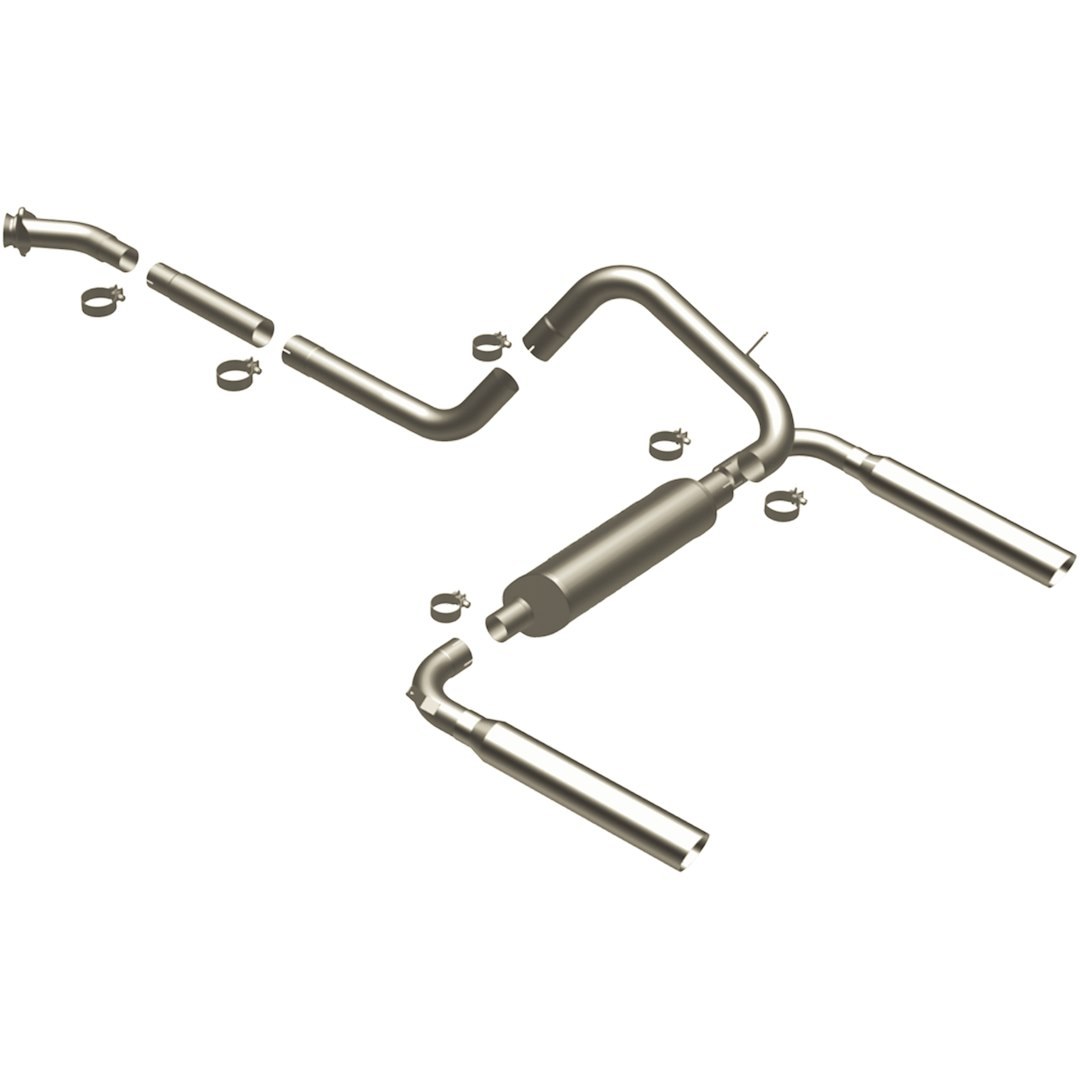 MagnaFlow Exhaust System Kit, Exhaust System Kit Cat-Back System, Stainless Steel, With Muffler, 3 Inch to 2-1/2 Inch Pipe Diameter – 16829