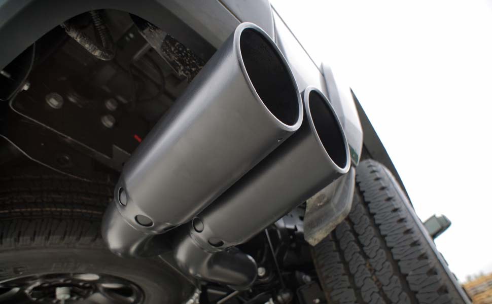 MagnaFlow Exhaust System Kit, Black Series Diesel Particulate Filter (DPF) Back System, Black Coated Stainless Steel, Without Muffler – 17068