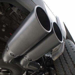 MagnaFlow Exhaust System Kit, Black Series Diesel Particulate Filter (DPF) Back System, Black Coated Stainless Steel, Without Muffler – 17069