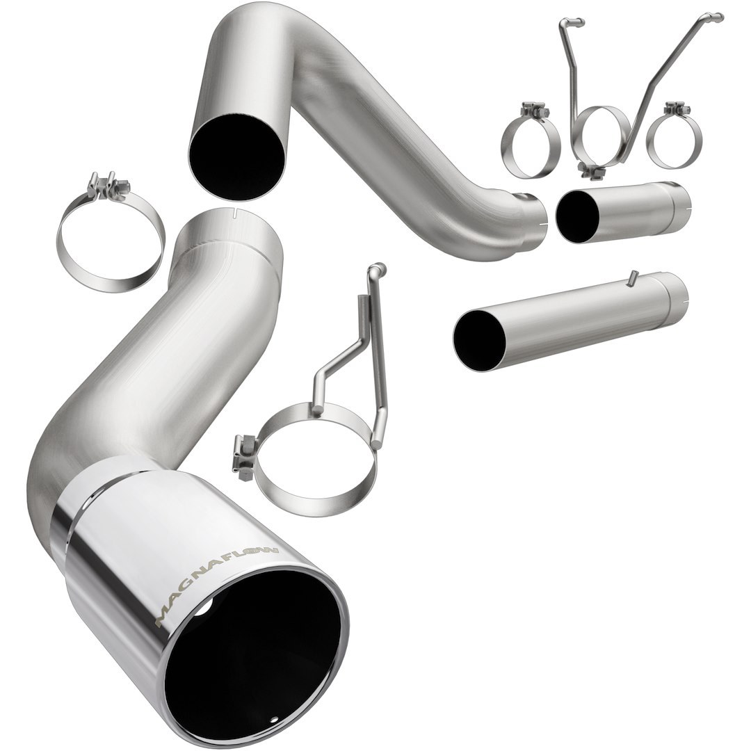 MagnaFlow Exhaust System Kit, Pro Diesel Diesel Particulate Filter Back System, Stainless Steel, Without Muffler, 5 Inch Pipe Diameter – 17874