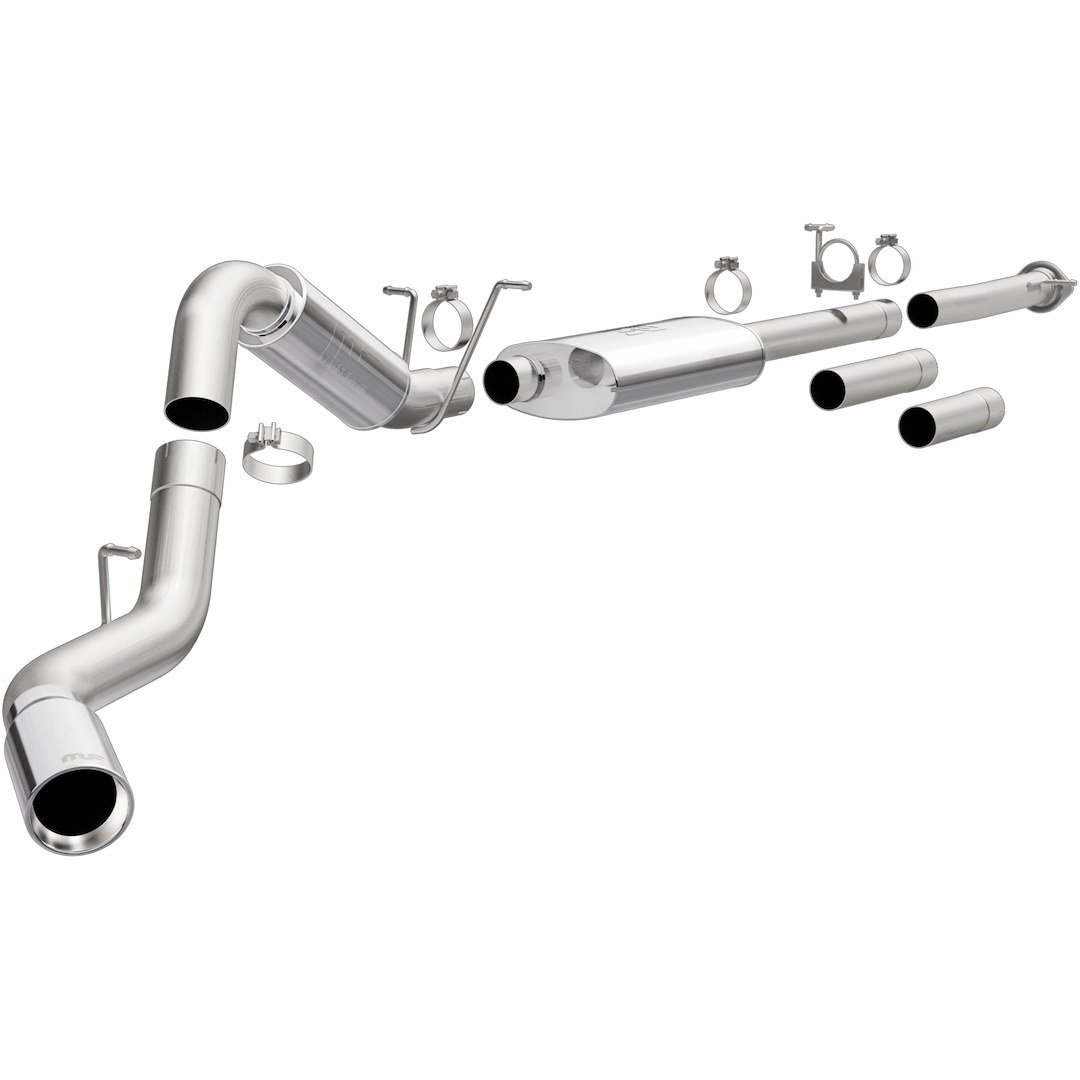 MagnaFlow Exhaust System Kit, Performance Cat-Back System, Stainless Steel, With 5 X 11 X 22 Inch Muffler, 4 Inch Pipe Diameter – 19026