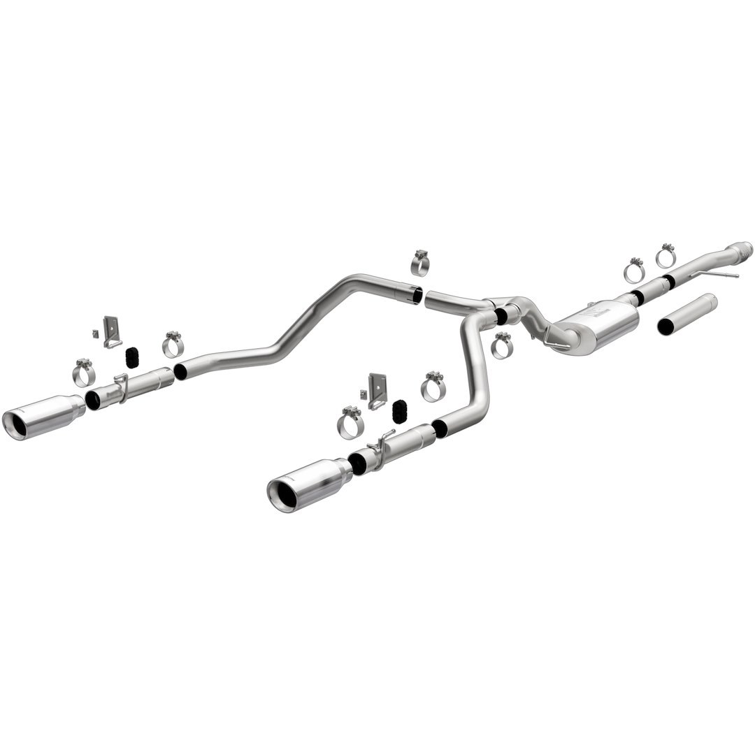 MagnaFlow Exhaust System Kit, Mf Series Cat Back System, Stainless Steel, With Muffler, 3 Inch Pipe Diameter, Single Exhaust with Dual Exit – 19471