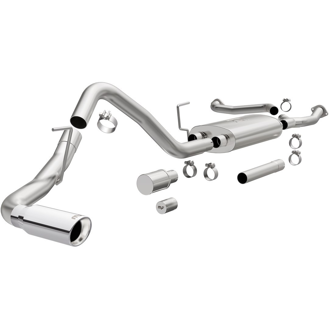MagnaFlow Exhaust System Kit, Street Cat-Back System, Stainless Steel, With Muffler, 3 Inch Pipe Diameter, Single Exhaust – 19574