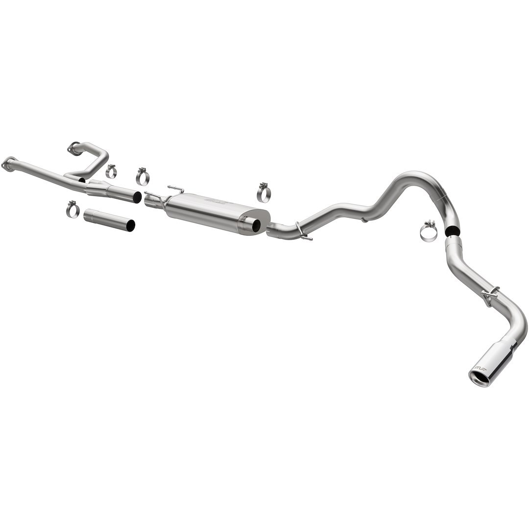 MagnaFlow Exhaust System Kit, Street Cat-Back System, Stainless Steel, With Muffler, 3 Inch Pipe Diameter, Single Exhaust with Single Exit – 19601