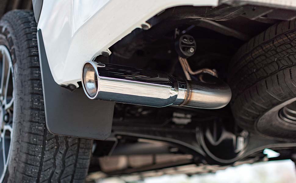 MagnaFlow Exhaust System Kit, Street Cat-Back System, Stainless Steel, With Muffler, 3 Inch Pipe Diameter, Single Exhaust with Single Exit – 19601