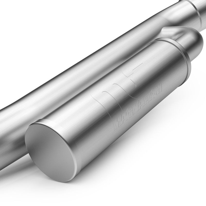 MagnaFlow Exhaust System Kit, Overland Series Cat-Back System, Stainless Steel, With Mufflers, 3-1/2 Inch Pipe Diameter – 19626