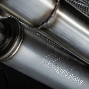 MagnaFlow Exhaust System Kit, Overland Series Cat-Back System, Stainless Steel, With Mufflers, 3-1/2 Inch Pipe Diameter – 19626