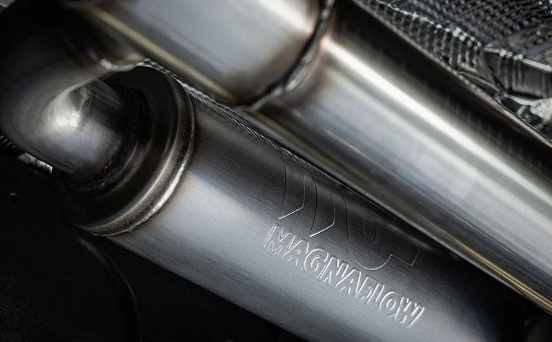 MagnaFlow Exhaust System Kit, Overland Series Cat-Back System, Stainless Steel, With Mufflers, 3-1/2 Inch Pipe Diameter – 19626