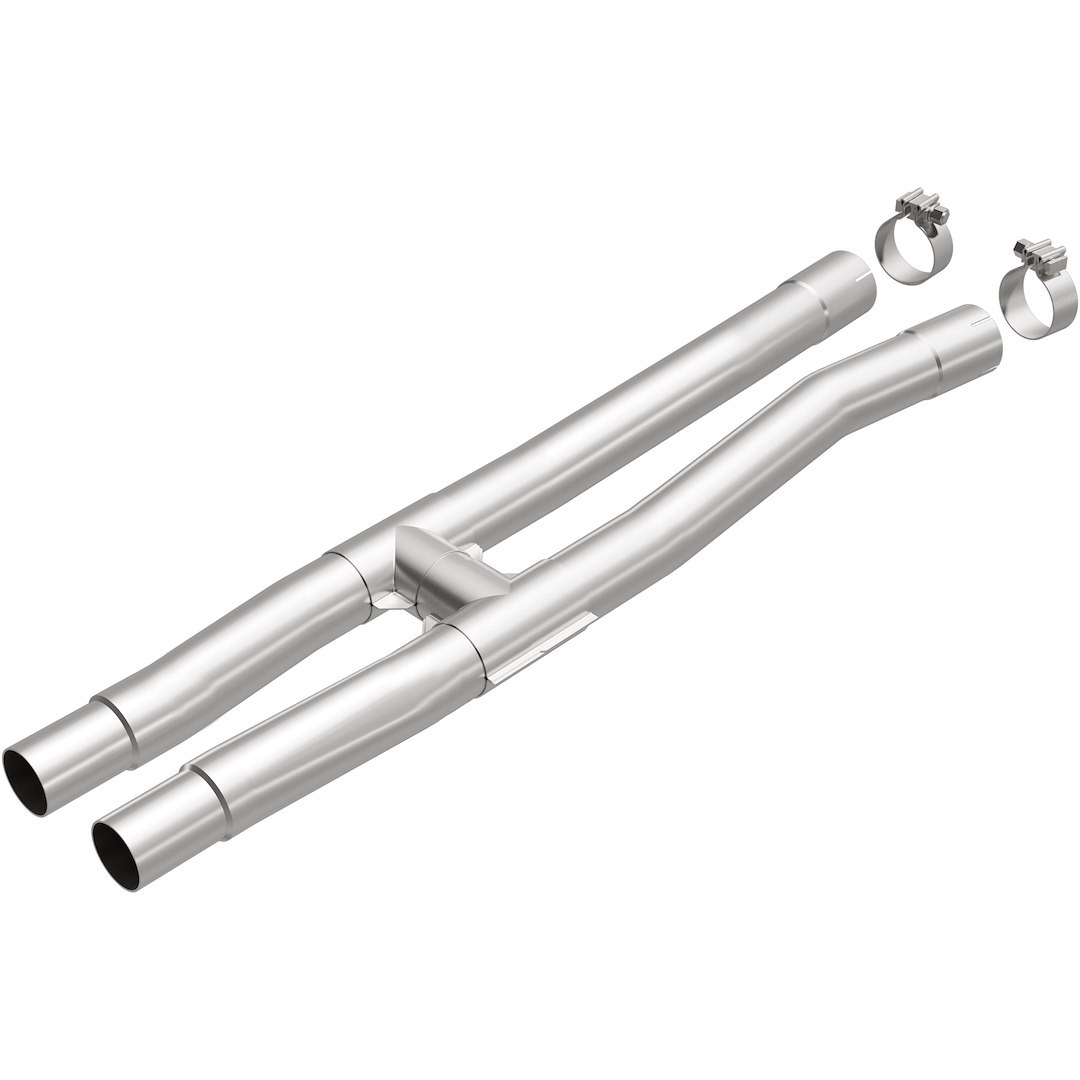MagnaFlow Exhaust Pipe Muffler Delete, 2-1/2 Inch Diameter, Stainless Steel, With Two Band Clamps – 19644