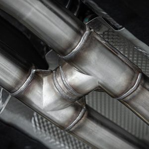 MagnaFlow Exhaust Pipe Muffler Delete, 2-1/2 Inch Diameter, Stainless Steel, With Two Band Clamps – 19644