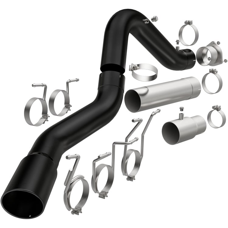 MagnaFlow Exhaust System Kit, Black Series Diesel Particulate Filter (DPF) Back System, Stainless Steel, Without Muffler, 5 Inch Pipe Diameter – 19693