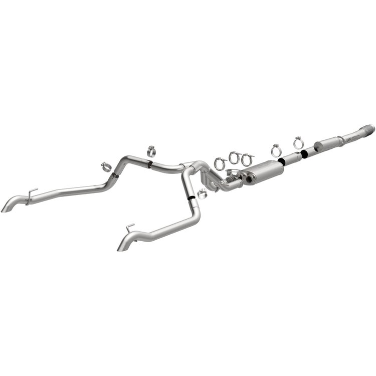 MagnaFlow Exhaust System Kit, Overland Series Cat-Back System, Stainless Steel, With Mufflers, 3-1/2 Inch Pipe Diameter – 19703