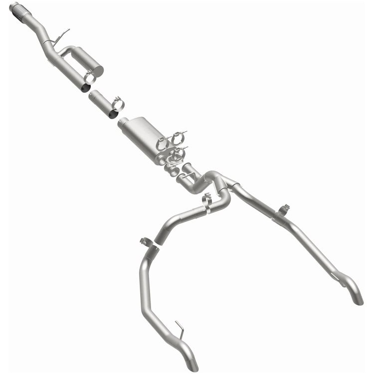 MagnaFlow Exhaust System Kit, Overland Series Cat-Back System, Stainless Steel, With Mufflers, 3-1/2 Inch Pipe Diameter – 19703