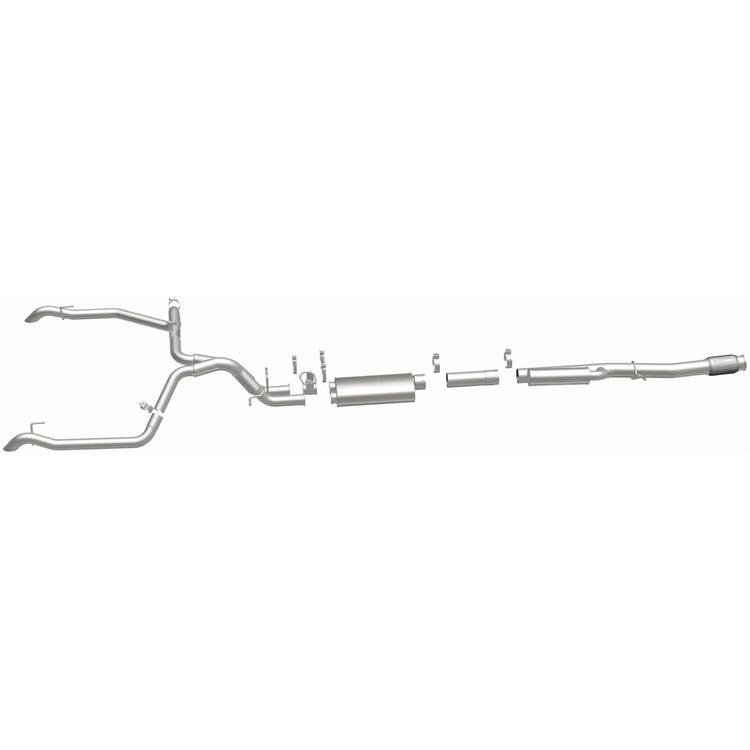 MagnaFlow Exhaust System Kit, Overland Series Cat-Back System, Stainless Steel, With Mufflers, 3-1/2 Inch Pipe Diameter – 19703