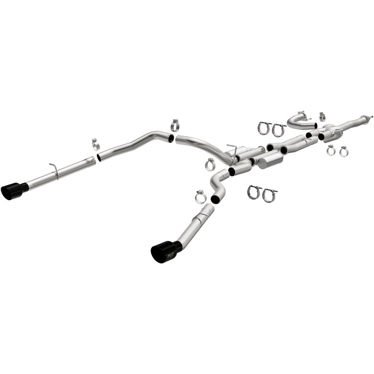 MagnaFlow Exhaust System Kit, Speq Series Cat-Back System, Stainless Steel, With Mufflers, 3 Inch Pipe Diameter, Dual Exhaust with Dual Exit – 19705