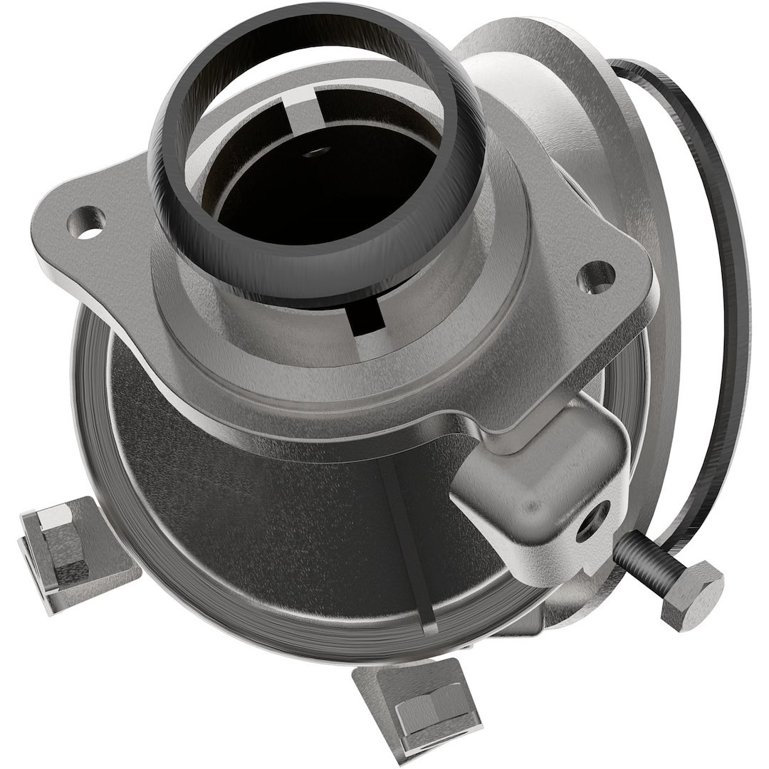 MagnaFlow Catalytic Converter, OEM Grade, Stainless Steel Case, Single Clamp-On Inlet, Single Bolt-On Outlet, 14 Inch Overall Length – 21-112