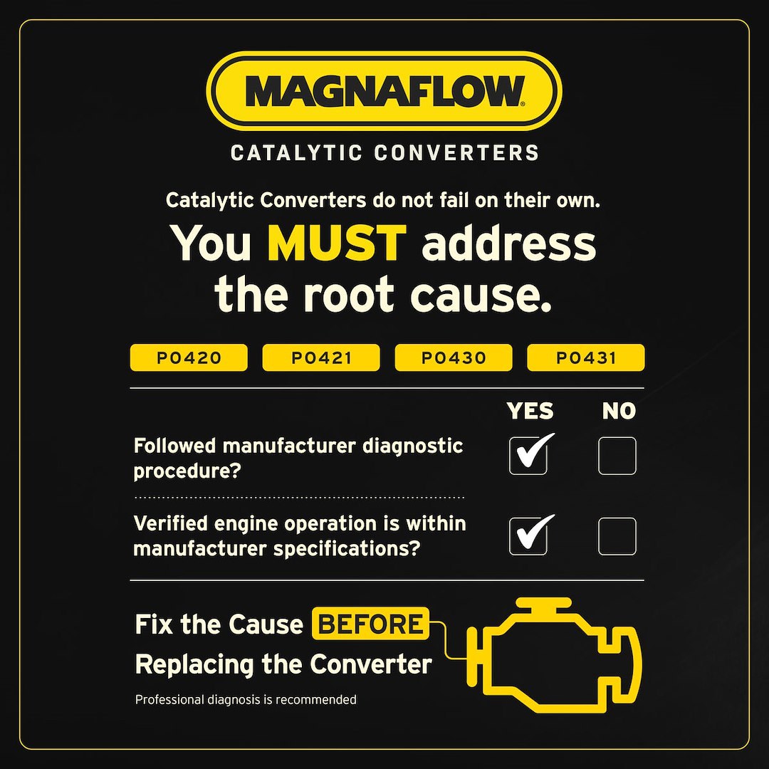 MagnaFlow Catalytic Converter, OEM Grade, Stainless Steel Case, Single Clamp-On Inlet, Single Bolt-On Outlet, 14 Inch Overall Length – 21-112