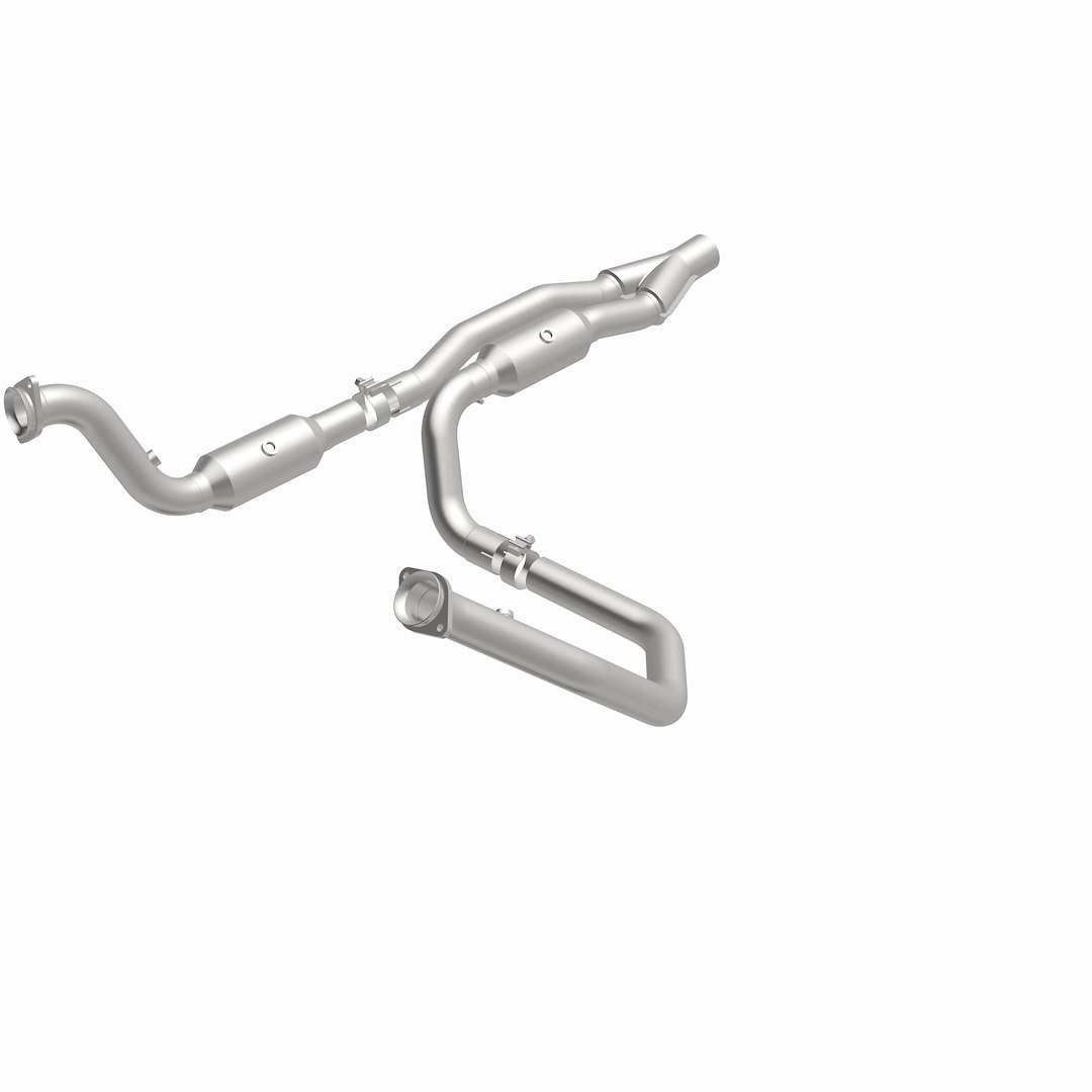 MagnaFlow Catalytic Converter, OEM Grade, Stainless Steel, Bolt-On Inlet, Bolt-On Outlet, 65-1/4 Inch Overall Length, With Clamps – 21-457