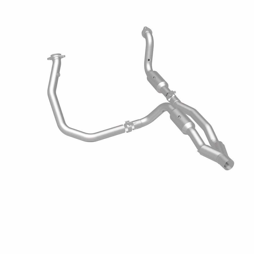MagnaFlow Catalytic Converter, OEM Grade, Stainless Steel, Bolt-On Inlet, Bolt-On Outlet, 65-1/4 Inch Overall Length, With Clamps – 21-457
