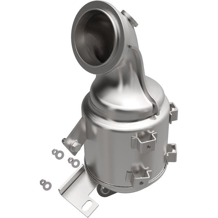 MagnaFlow Catalytic Converter, Direct-Fit OEM Grade, Stainless Steel Case, Clamp-On Inlet, Bolt-On Outlet, 14 Inch Overall Length – 280173