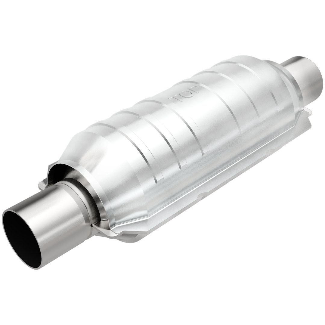MagnaFlow Catalytic Converter, Universal California Obdii, Oval Stainless Steel Case, Single 2-1/4 Inch Slip-Fit Inlet – 418005