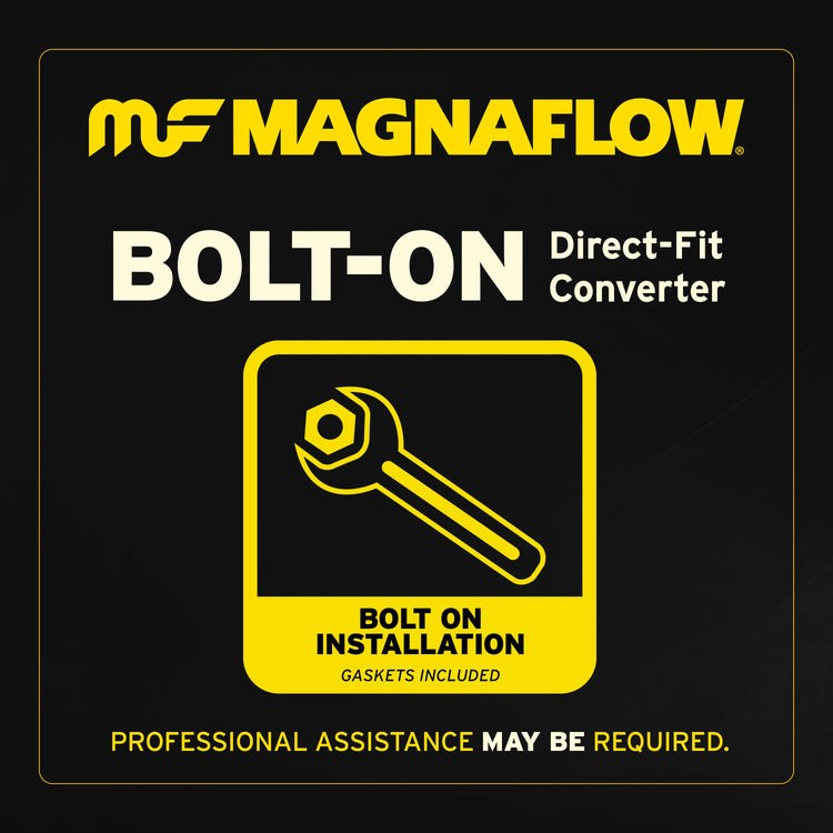 MagnaFlow Catalytic Converter, Stainless Steel Case, Single Bolt-On Inlet, Single Bolt-On Outlet, 13-1/4 Inch Overall Length – 551902