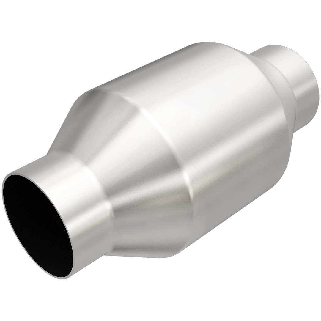 MagnaFlow Catalytic Converter, Universal, 4 Inch Diameter Stainless Steel Case, Single Center 3 Inch Slip Fit Inlet – 59959