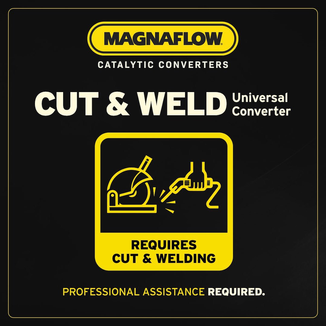 MagnaFlow Catalytic Converter, 5 Inch Diameter Stainless Steel Case, Single 2-1/2 Inch Pipe Connection Inlet – 6511306