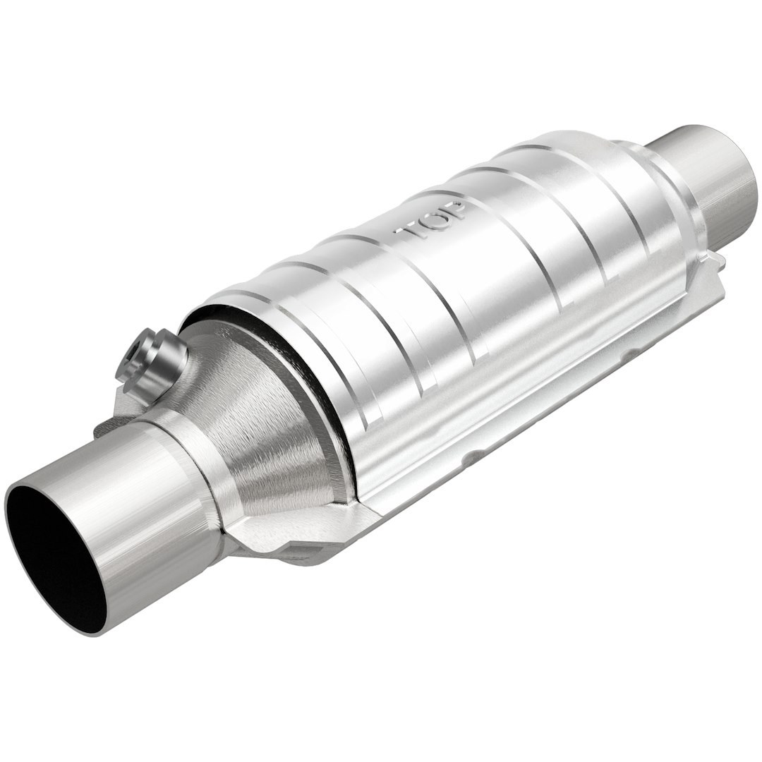 MagnaFlow Catalytic Converter, Hm Grade, 5-1/8 Inch Diameter Case, Single 2-1/2 Inch Slip Fit Inlet, Single 2-1/2 Inch Slip Fit Outlet – 99306HM