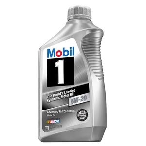 Mobil Oil, SAE 5W-20, Synthetic, 1 Quart Bottle, Single – 103008