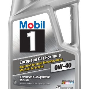 Mobil Oil, SAE 0W-40, Full Synthetic, Motor Oil, 5 Quart Jug, Single – 120760