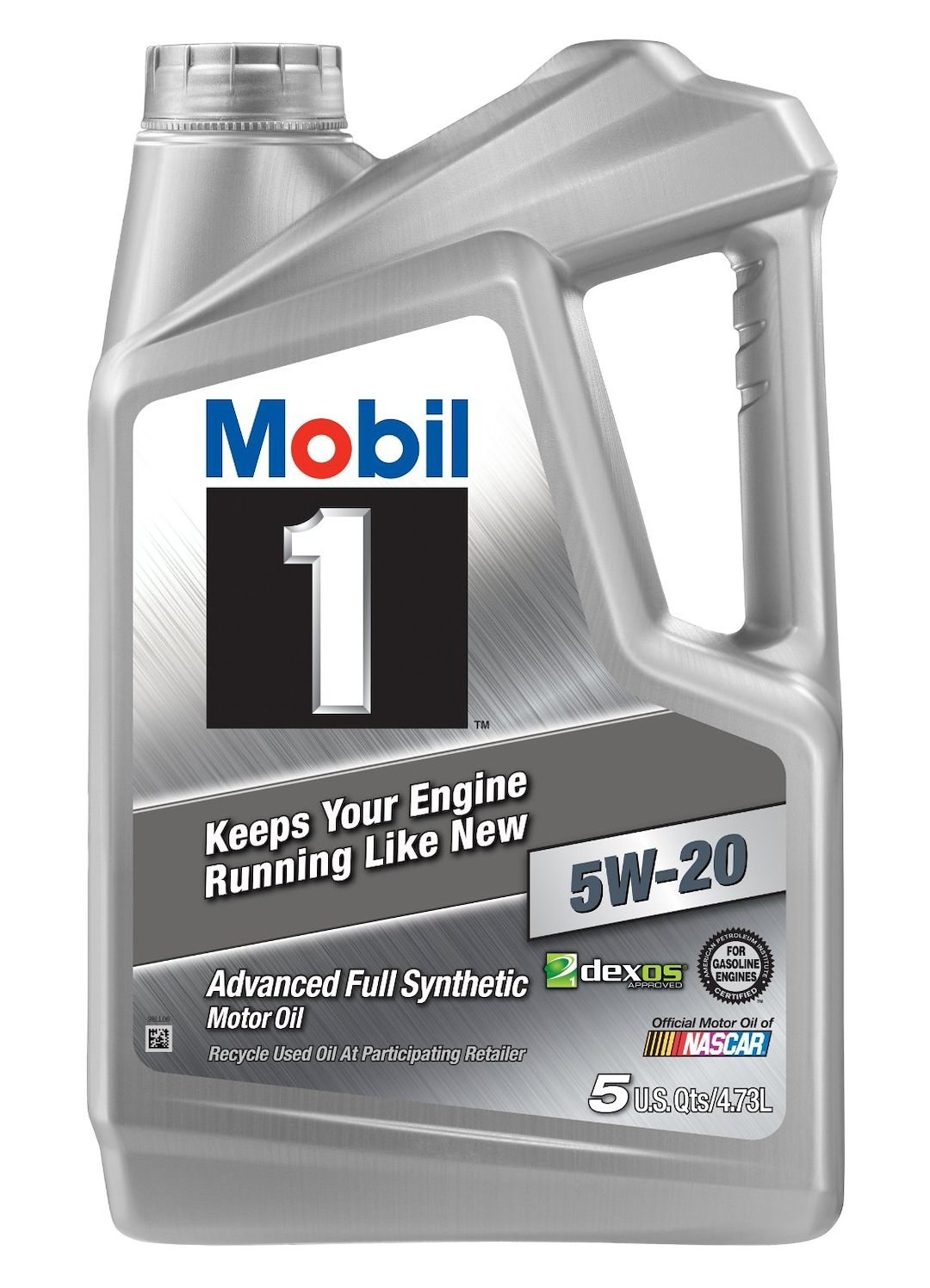 Mobil Oil, SAE 5W-20, Full Synthetic, Motor Oil, 5 Quart Jug, Single – 120763