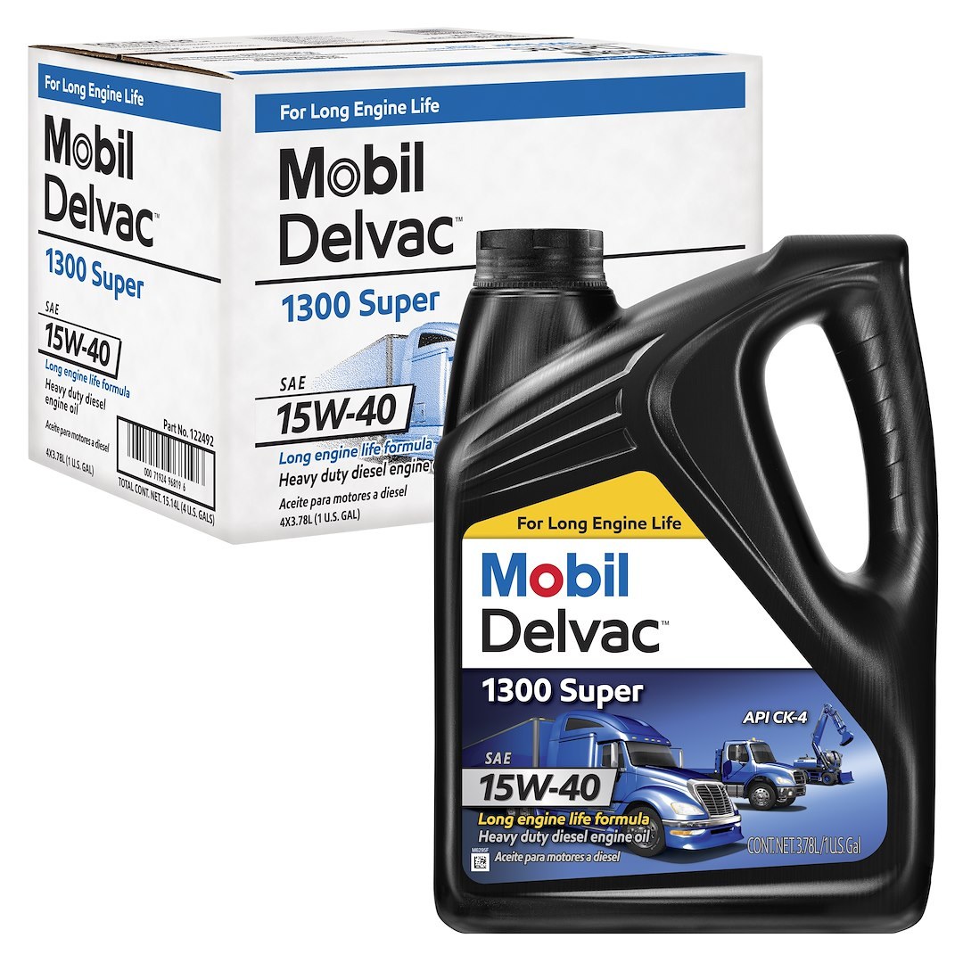 Mobil Oil, Delvac ™ 1300 Super, SAE 15W-40, 1 Gallon Jug, Single, Diesel Engine Oil – 122492