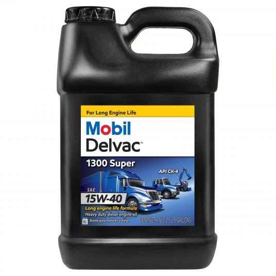 Mobil Oil, Delvac ™ 1300 Super, SAE 15W-40, Synthetic, 1 Gallon, Single – 122493