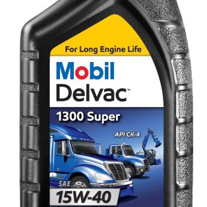 Mobil Oil, Delvac ™ 1300 Super, SAE 15W-40, 1 Quart Jug, Single, Use on Heavy Duty Commercial Vehicles – 122494