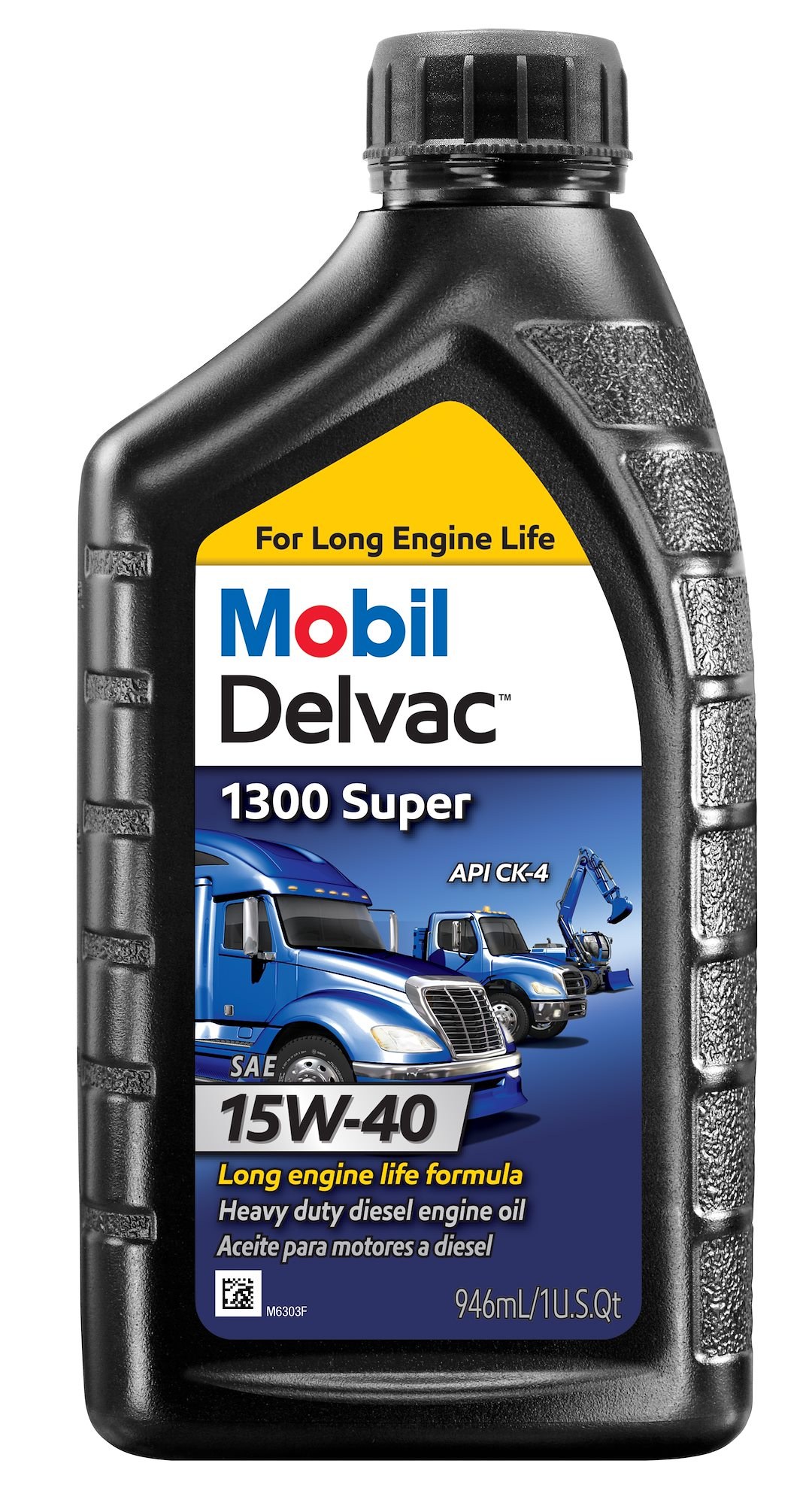 Mobil Oil, Delvac ™ 1300 Super, SAE 15W-40, 1 Quart Jug, Single, Use on Heavy Duty Commercial Vehicles – 122494