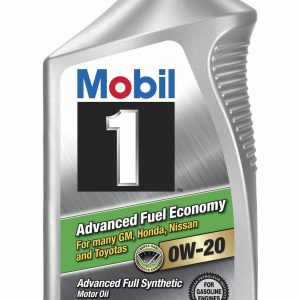 Mobil Oil, SAE 0W-20, 1 Quart Bottle, Single – 124184