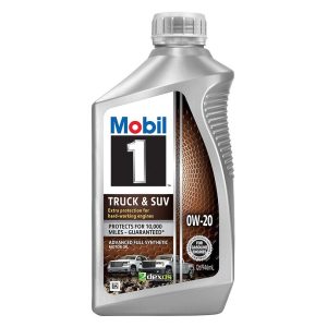 Mobil Oil, SAE 0W-20, Synthetic, 1 Quart Bottle, Single – 124592