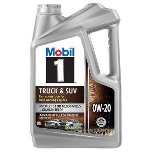 Mobil Oil, SAE 0W-20, Synthetic, 5 Quart Jug, Single – 124593
