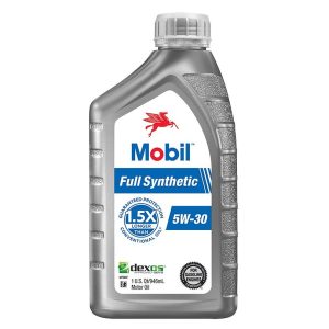 Mobil Oil, SAE 5W-30, Full Synthetic, 1 Quart Bottle, Single – 125195