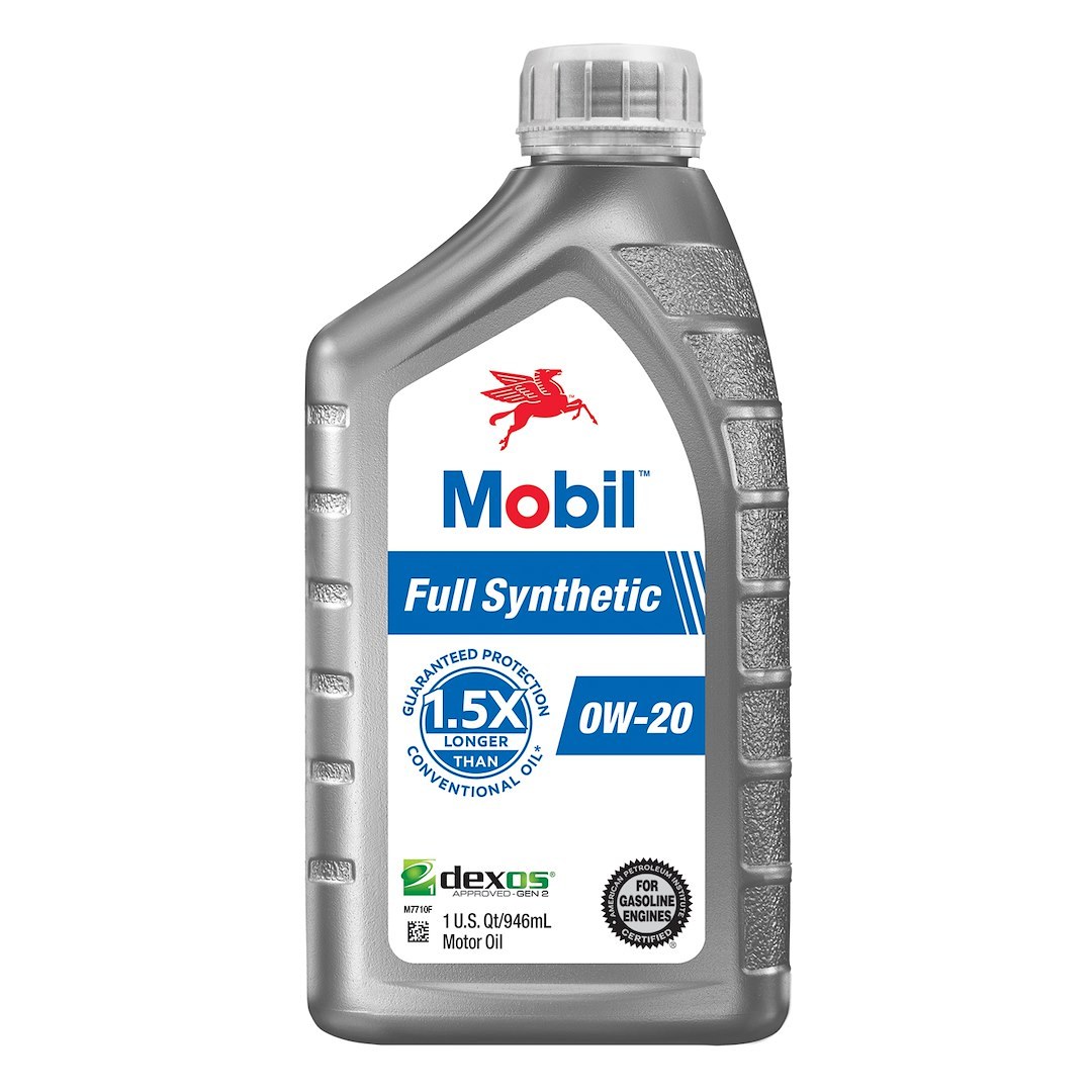 Mobil Oil, SAE 0W-20, Full Synthetic, 1 Quart Bottle, Single – 125197
