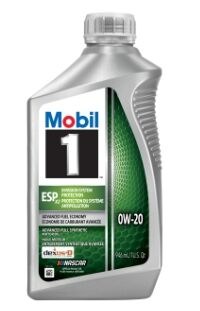 Mobil Oil, SAE 0W-20, Full Synthetic, 1 Quart Bottle, Single, Esp Formula – 125386