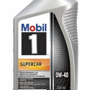 Mobil Oil, SAE 0W-40, Full Synthetic Gasoline Engine Oil, 1 Quart Bottle, Case of 6 – 126870