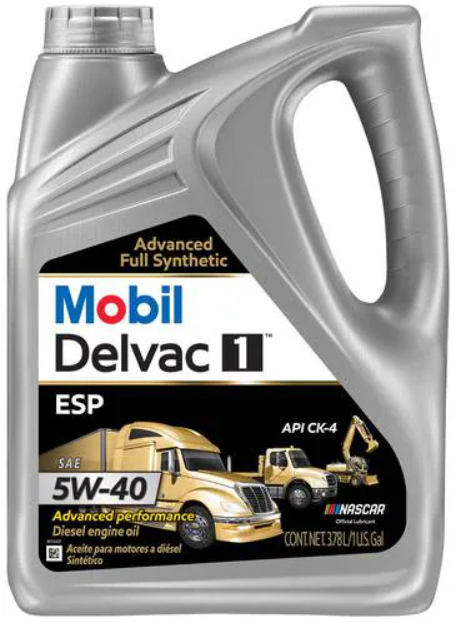 Mobil Oil, Delvac 1™ Esp, SAE5W-40, Synthetic, 1 Gallon Jug, Single – 127863