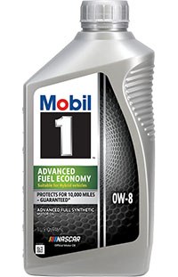 Mobil Oil, SAE 0W-8, Synthetic, 1 Quart Bottle, Single – 127876