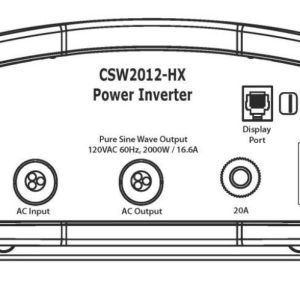Magnum Power Inverter, Csw-X Series, Inverts 12 Volt DC to 120 Volt AC, 2000 Watt Continuous Output Power/ 4000 Watt Surge – CSW2012-HX