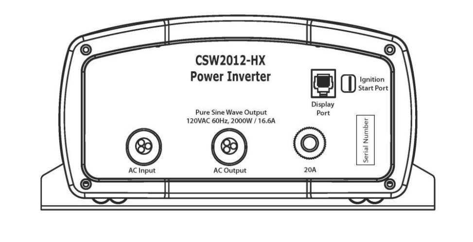 Magnum Power Inverter, Csw-X Series, Inverts 12 Volt DC to 120 Volt AC, 2000 Watt Continuous Output Power/ 4000 Watt Surge – CSW2012-HX